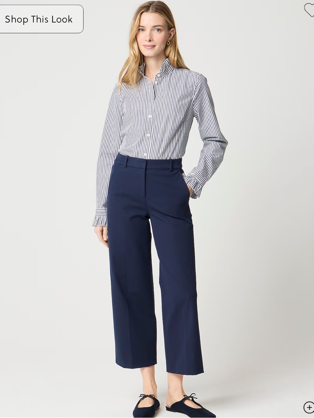 J Crew Factory Remy wide-leg cropped pant